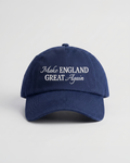 Navy MEGA England baseball cap, front view